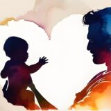 watercolor, beautiful silhouette, father holding baby-8464442.jpg
